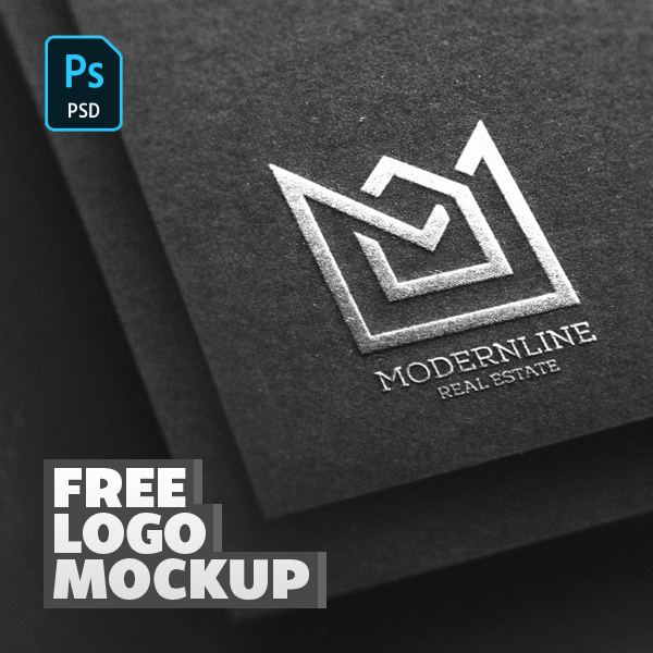 Free Silver Logo Mockup Design