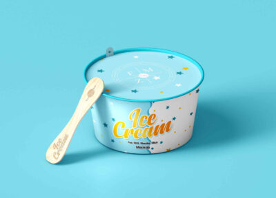 High Quality Flavoured Ice-Cream Cup mockup