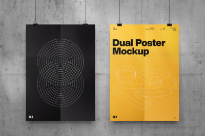 Free Dual Poster PSD Mockup