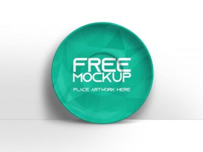 Free Round Food Plate PSD Mockup