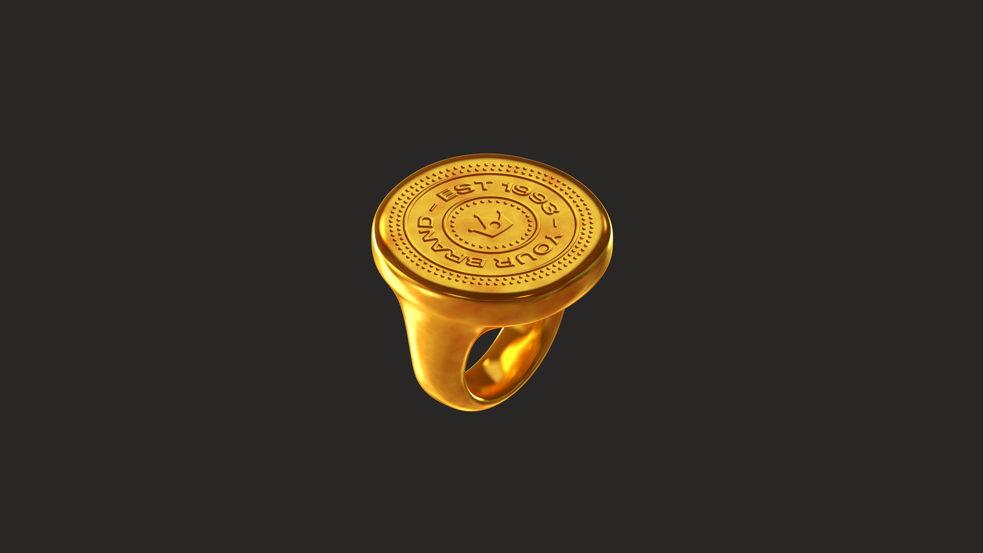 Free Golden Ring PSD Mockup