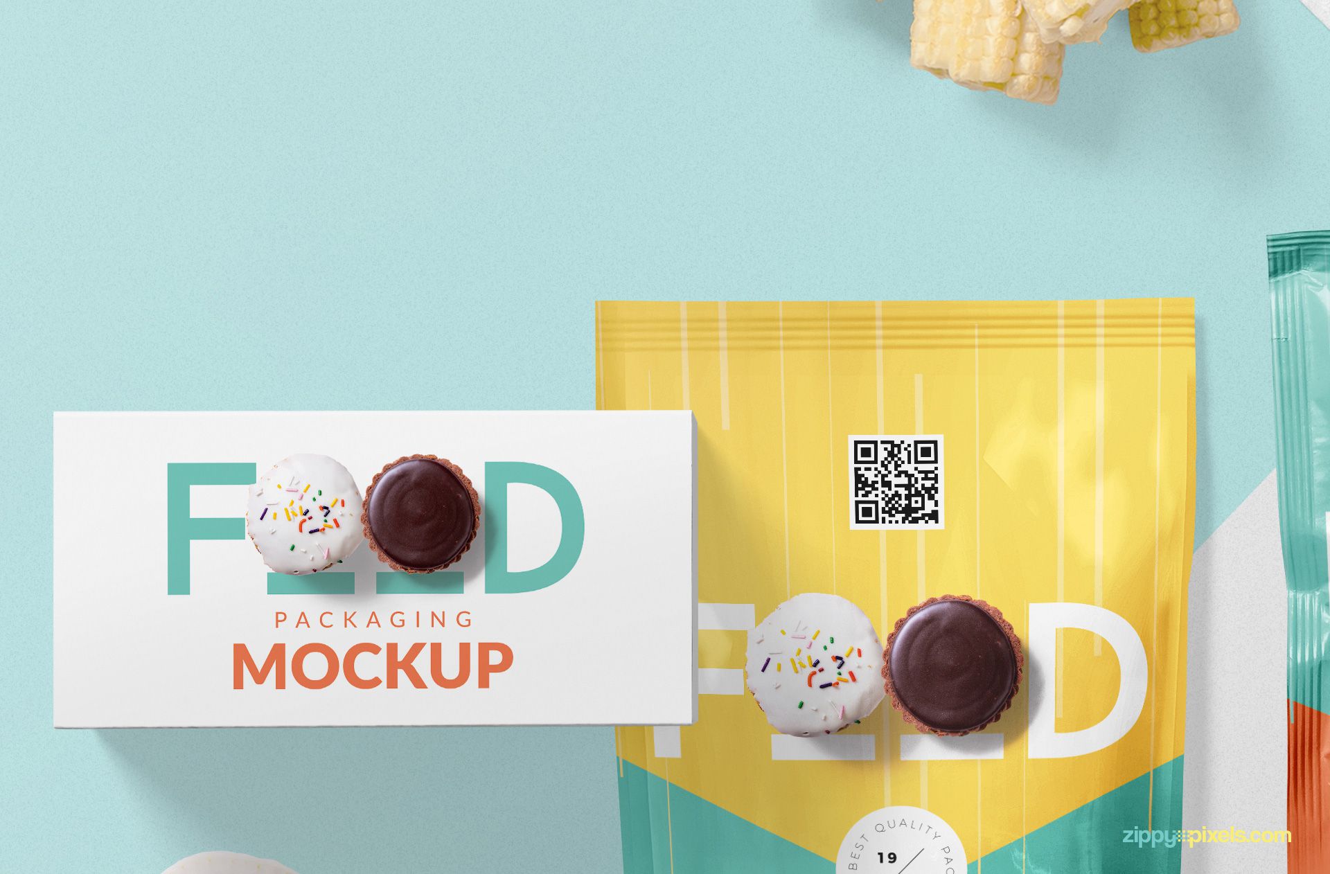 Free Food Packaging PSD Mockup