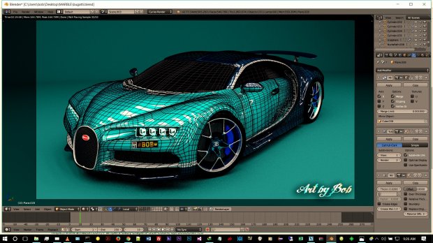 Bugatti Chiron 2017 Sports Car 3d Model Mockup